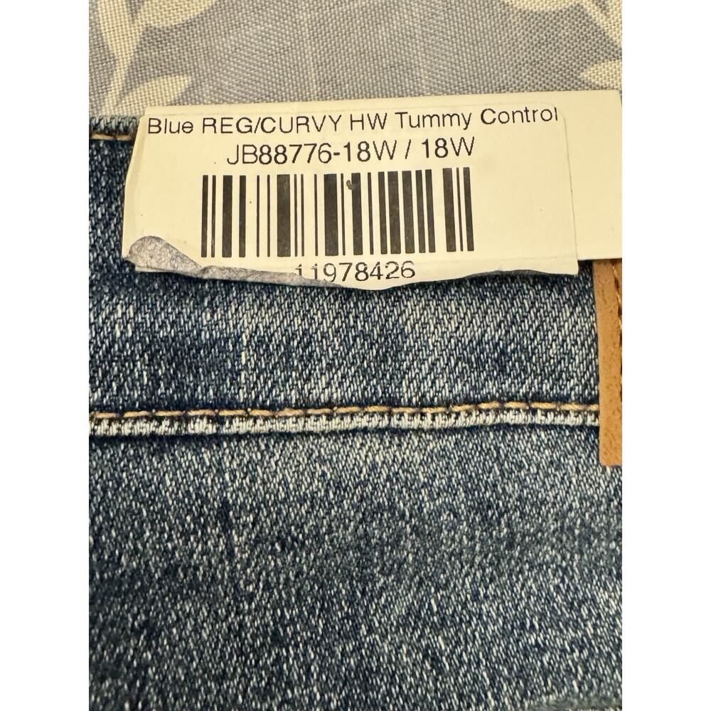 Judy Blue Jeans Plus Sz 18 W Curvy Fit Medium Wash Tummy Control High Waist NWT - Picture 2 of 12